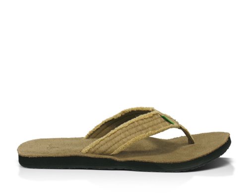 Sanuk Fraid Not - Sanuk Flip Flops Mens Khaki - Philippines BZFUKR728